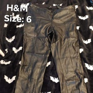 Pleather skinny jeans